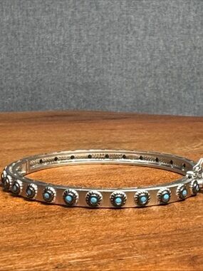 Silver Bracelet with Turquoise Accents